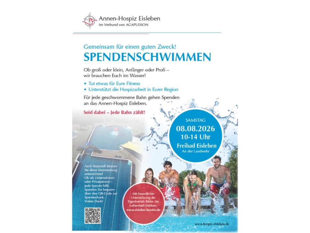 Benefizschwimmen des Annen-Hospiz im Freibad Eisleben – Bahnen für den guten Zweck